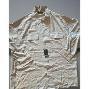 Gillio Sonoma Men's XXL (2XB)  Button Up Long Sleeve Beige Shirt NEW W TAGS‎ USA